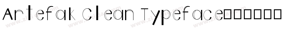 Artefak Clean Typeface字体转换
